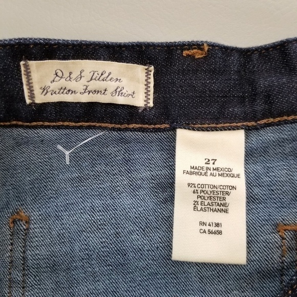 Denim & Supply dark wash button front skirt NWT    - Picture 5 of 7